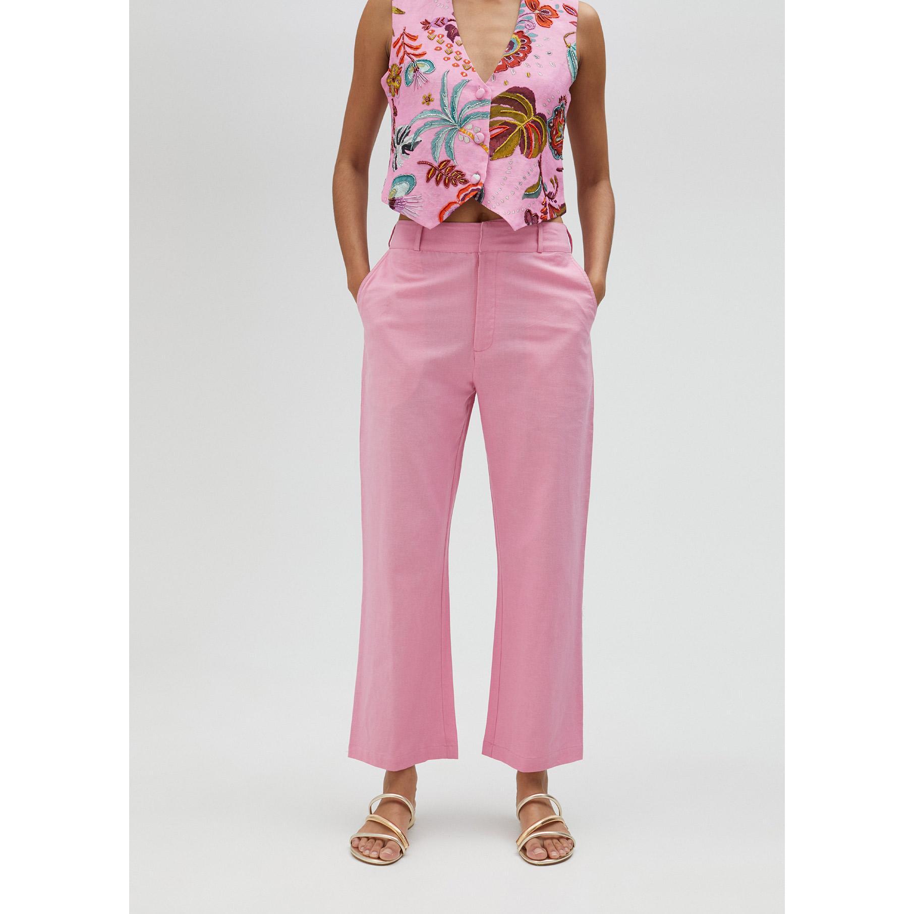 Pantaloni culotte rosa