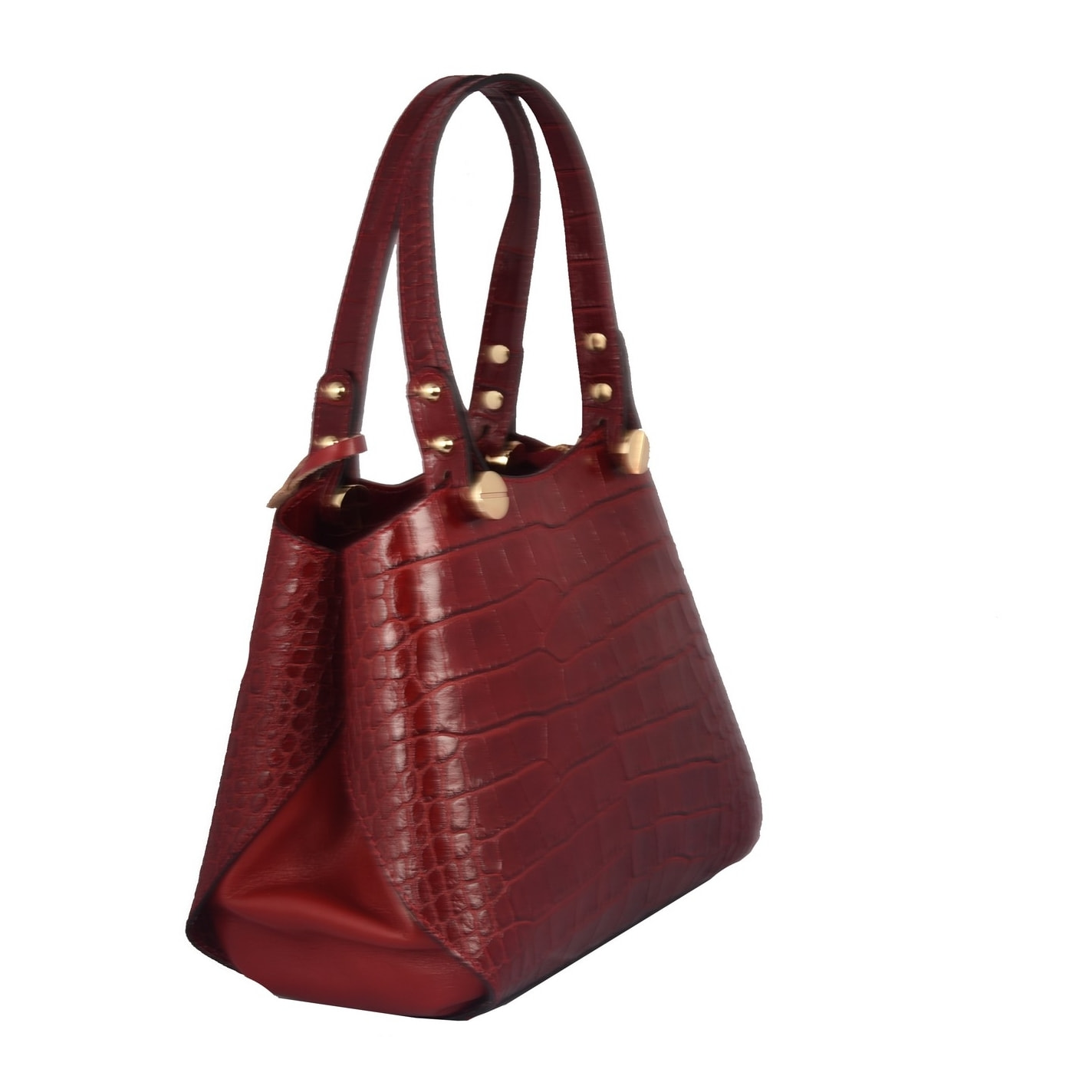 Borse Donna colore Rosso-in pelle Made in Italy 21x26x10cm