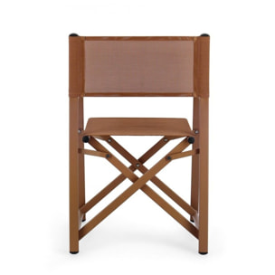 Set di 2 sedie TAYLOR in alluminio ruggine e textilene ruggine, pieghevoli