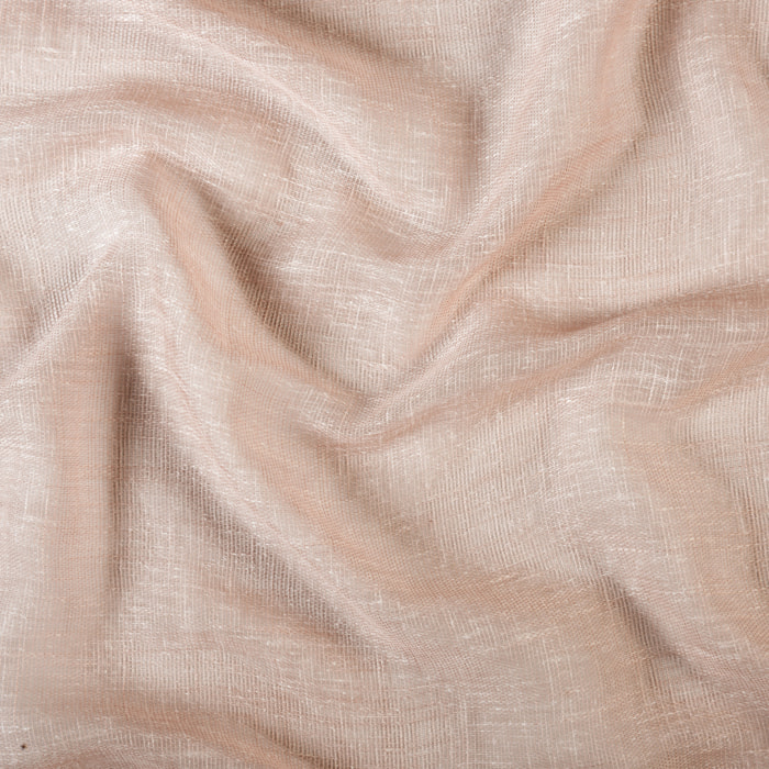Voilage en polycoton chiné - Rose poudré