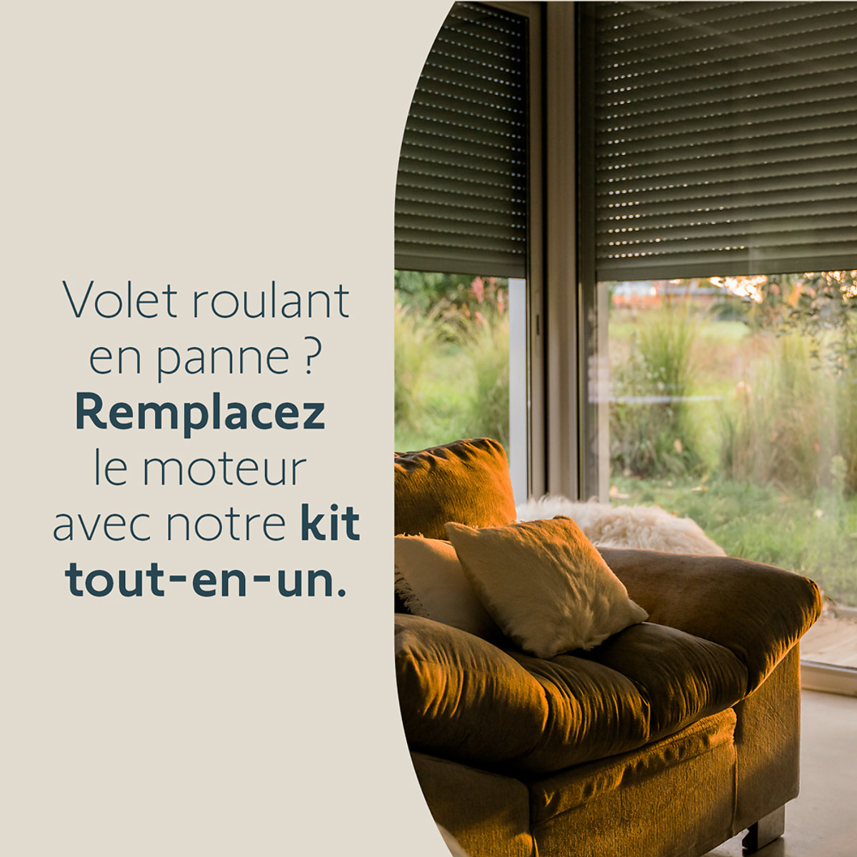 Kit de remplacement avec moteur Oximo io pour moteur volet roulant - sans fil io