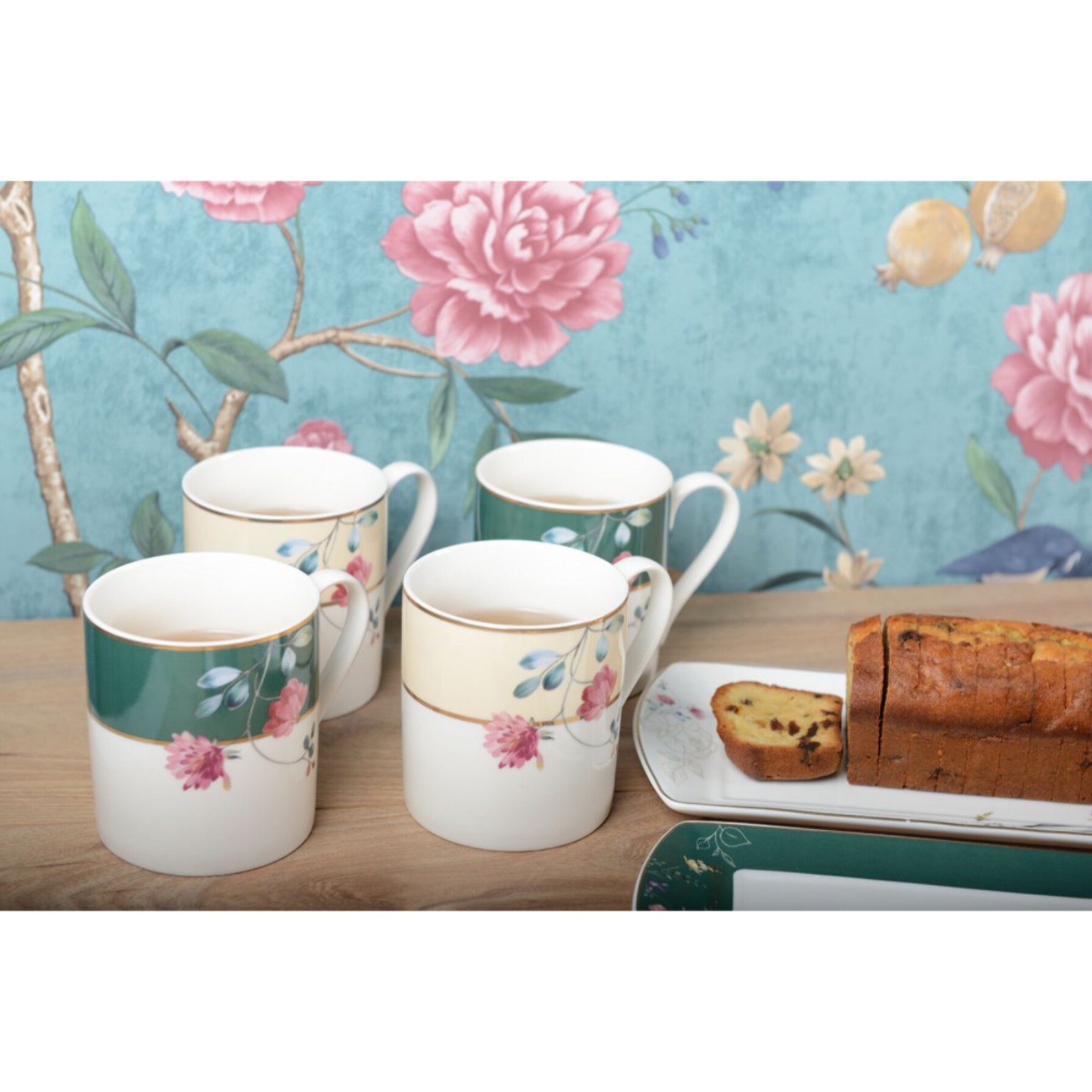 Mugs floral - lot de 4