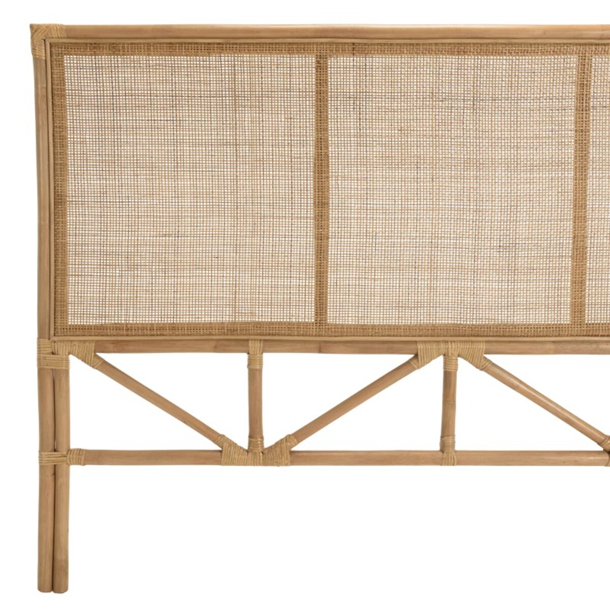 KALLY - Tête de lit rect. 140/160cm 'cannage' rotin couleur brun miel
