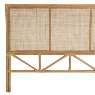 KALLY - Tête de lit rect. 140/160cm 'cannage' rotin couleur brun miel