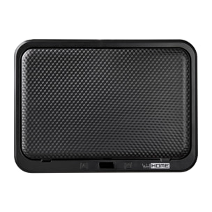 Cubo de basura inteligente sin patas con apertura automática o contacto manual, negro.