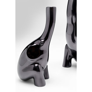 Vases éléphants anthracite set de 2 Kare Design