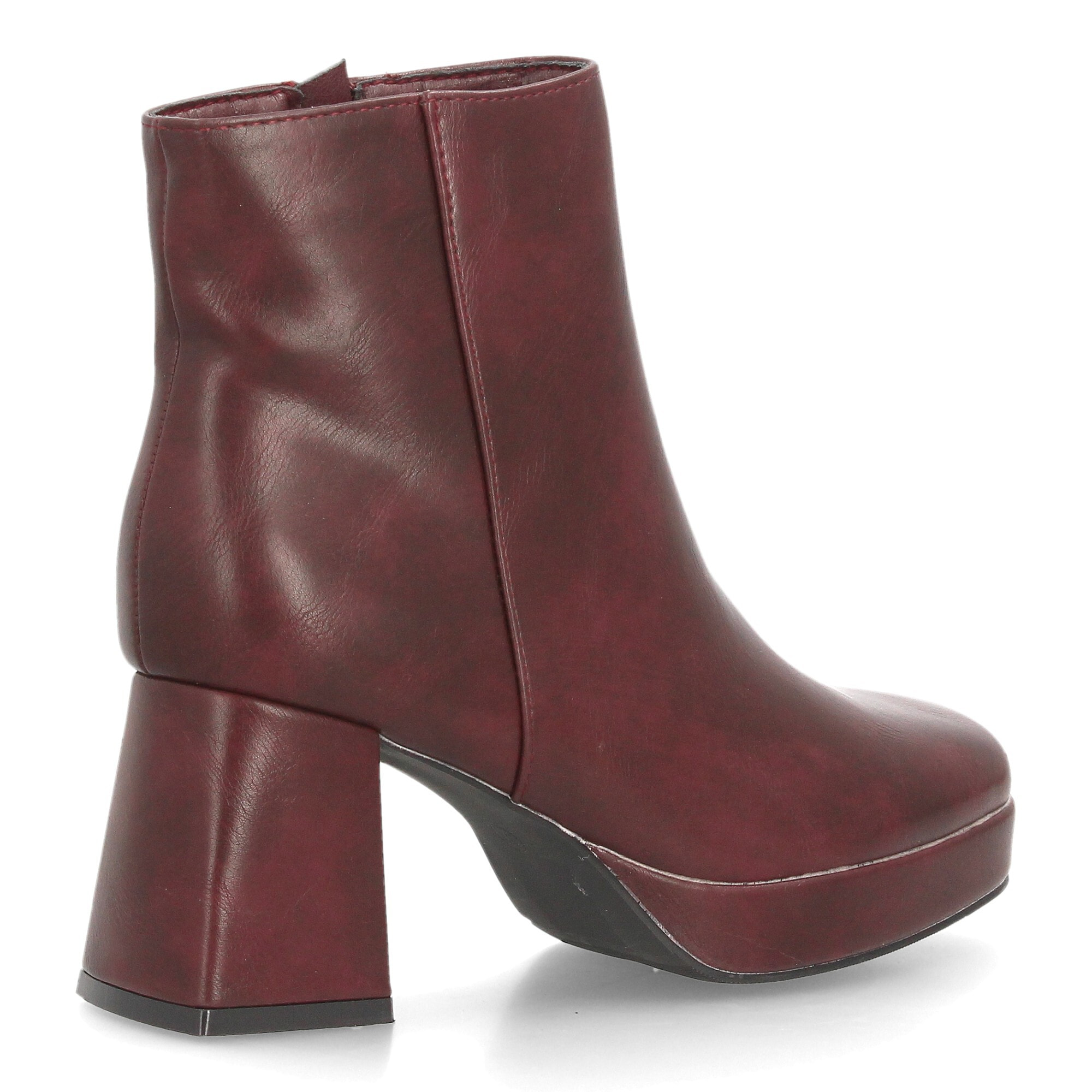Botines plataforma con tacón ancho para mujer
