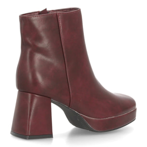 Botines plataforma con tacón ancho para mujer
