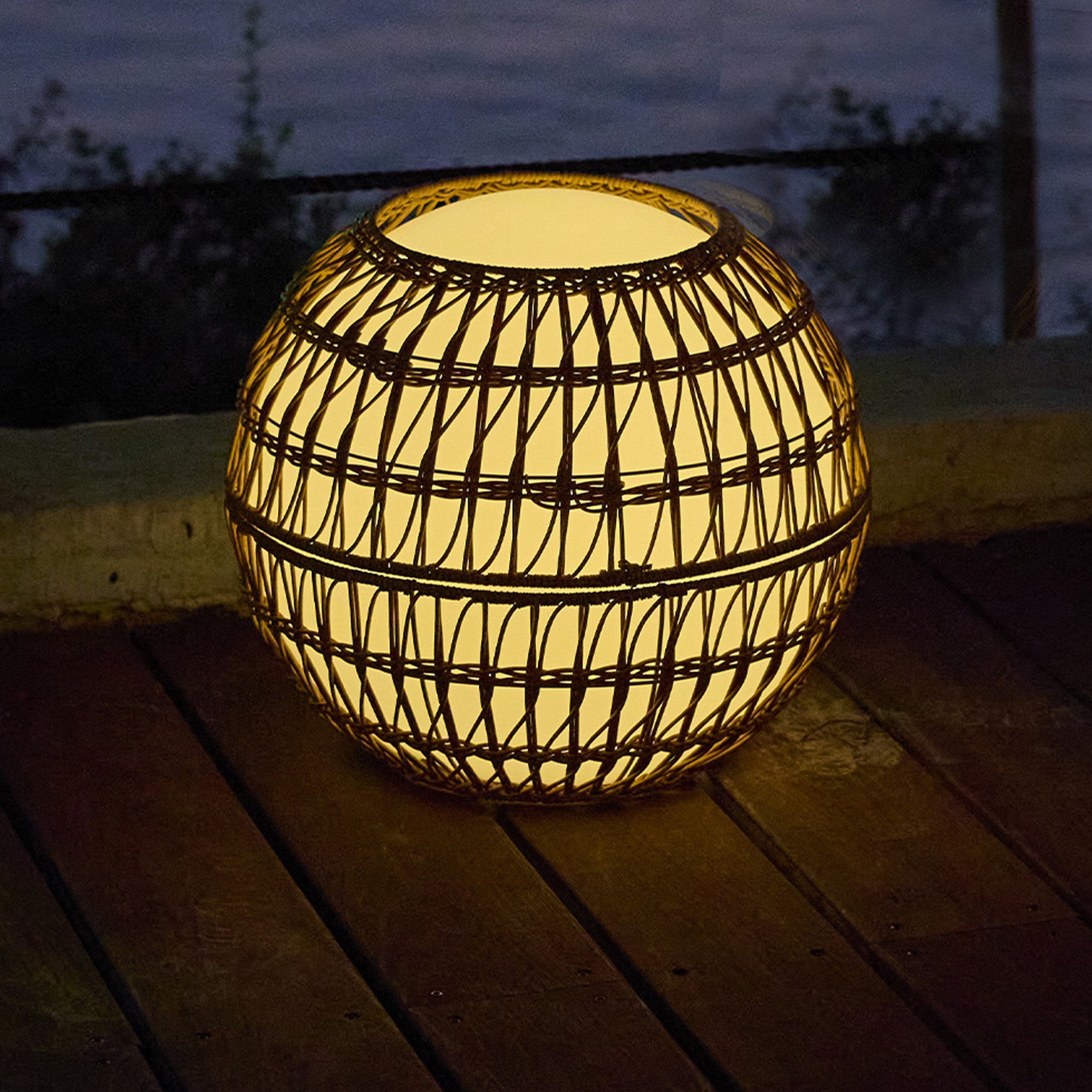 Habillage boule lumineuse 40cm polyrotin