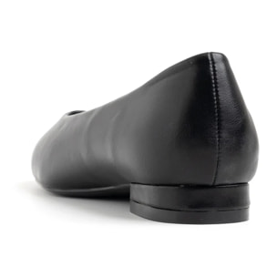 Ballerina semplice con tacco 2cm - NERO
