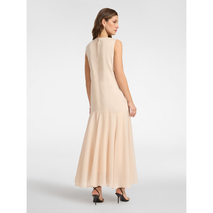 Elena Mirò - Vestido largo - Beige