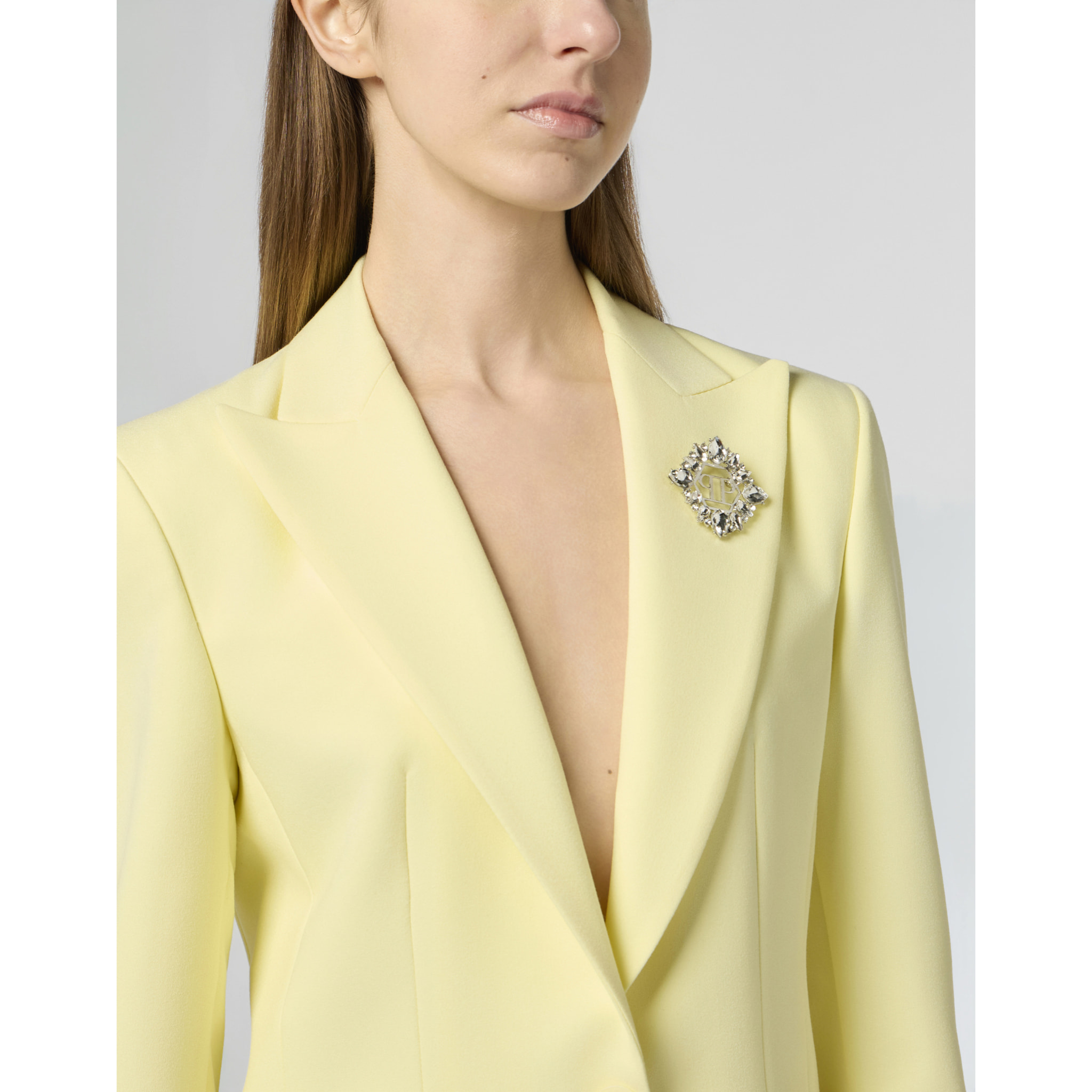 PHILIPP PLEIN Wool Fitted Single-Breasted Blazer