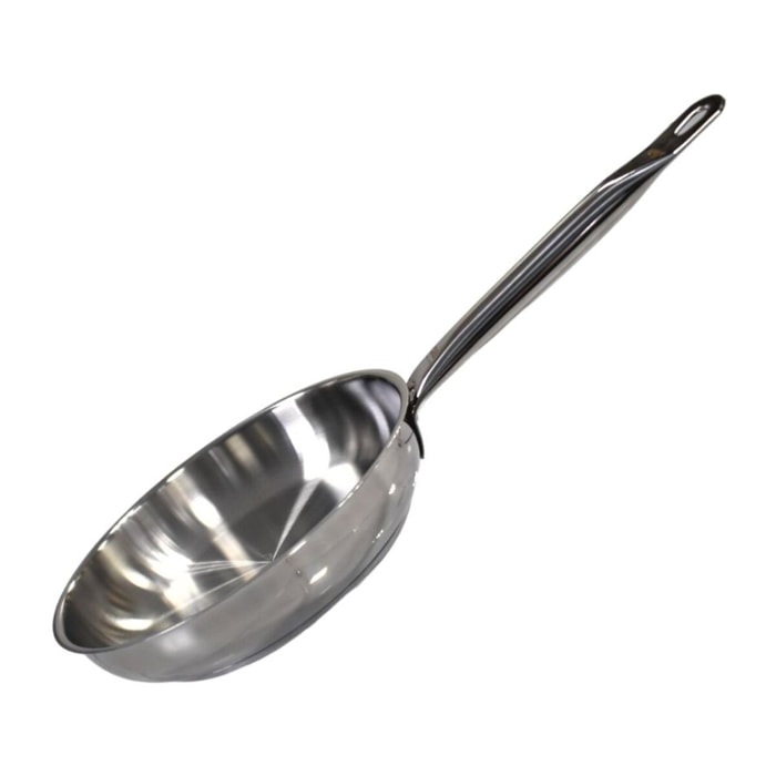 Poêle à frire en inox 18/10 sans revêtement Elo Profi Therm