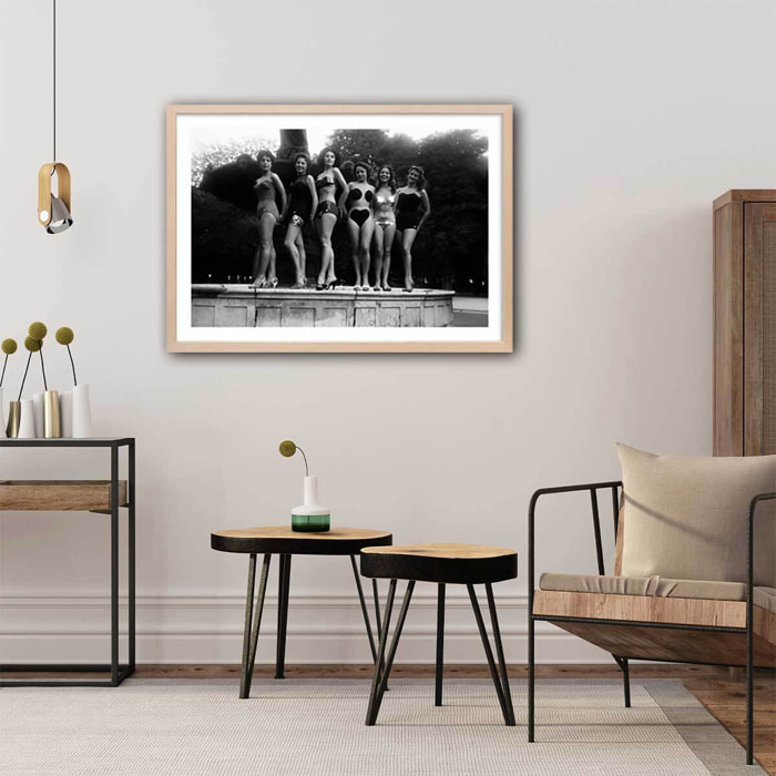 Affiche photo Modèles en maillot de bain Affiche + cadre en bois - Chêne
