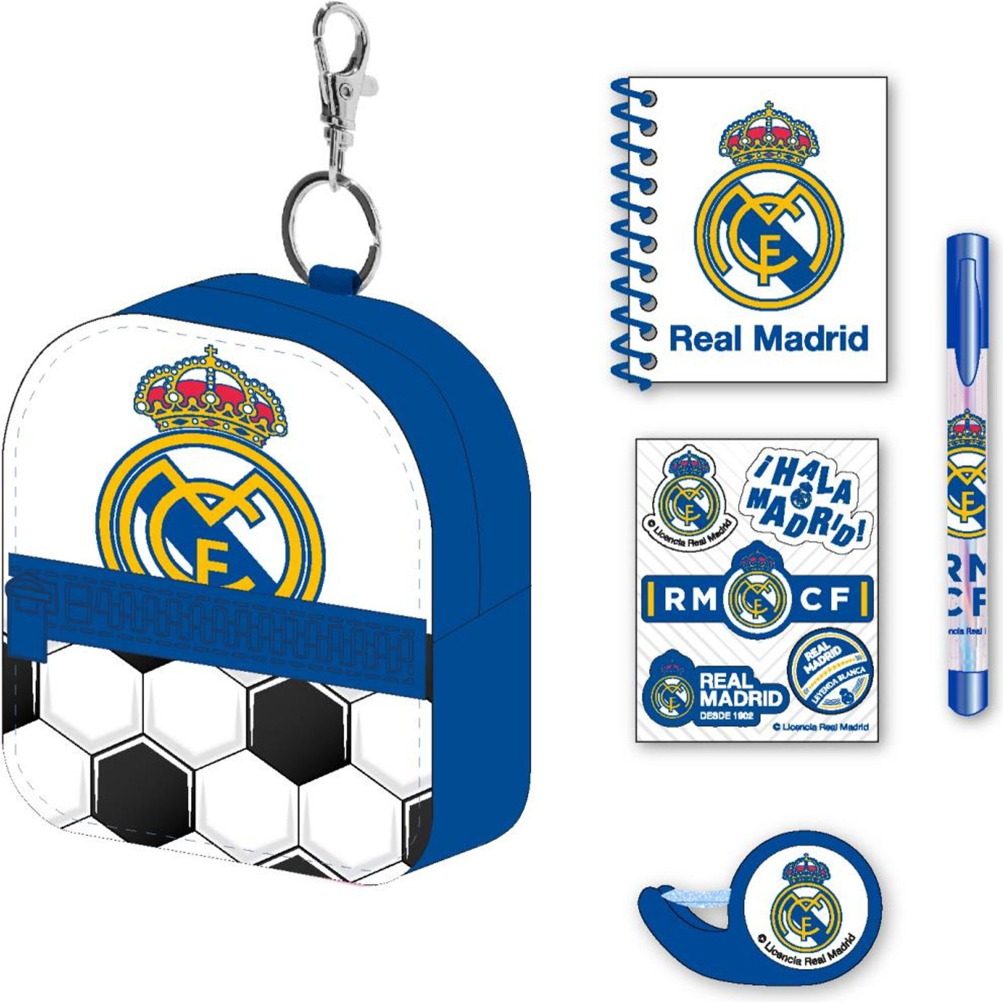 Set De Papelería Minimochila Real Madrid