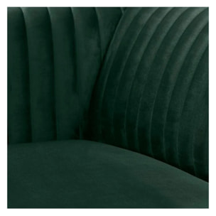 Canapé 3 places en velours vert foncé - Gatsby