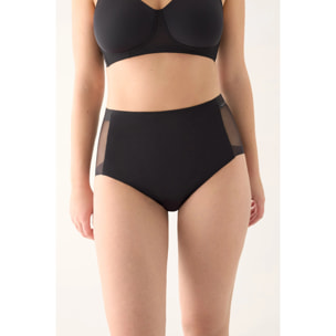 Slip vita alta donna Nero