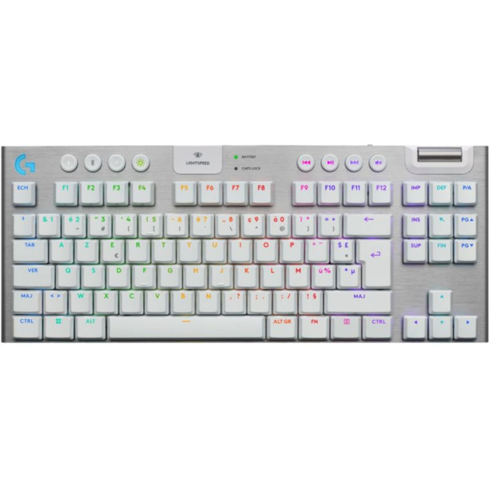 Clavier gamer sans fil LOGITECH G915 X Lightspeed TKL Tactile Blanc