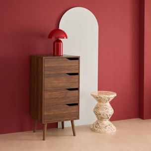 Commode chiffonnier décor bois 4 tiroirs NEPAL