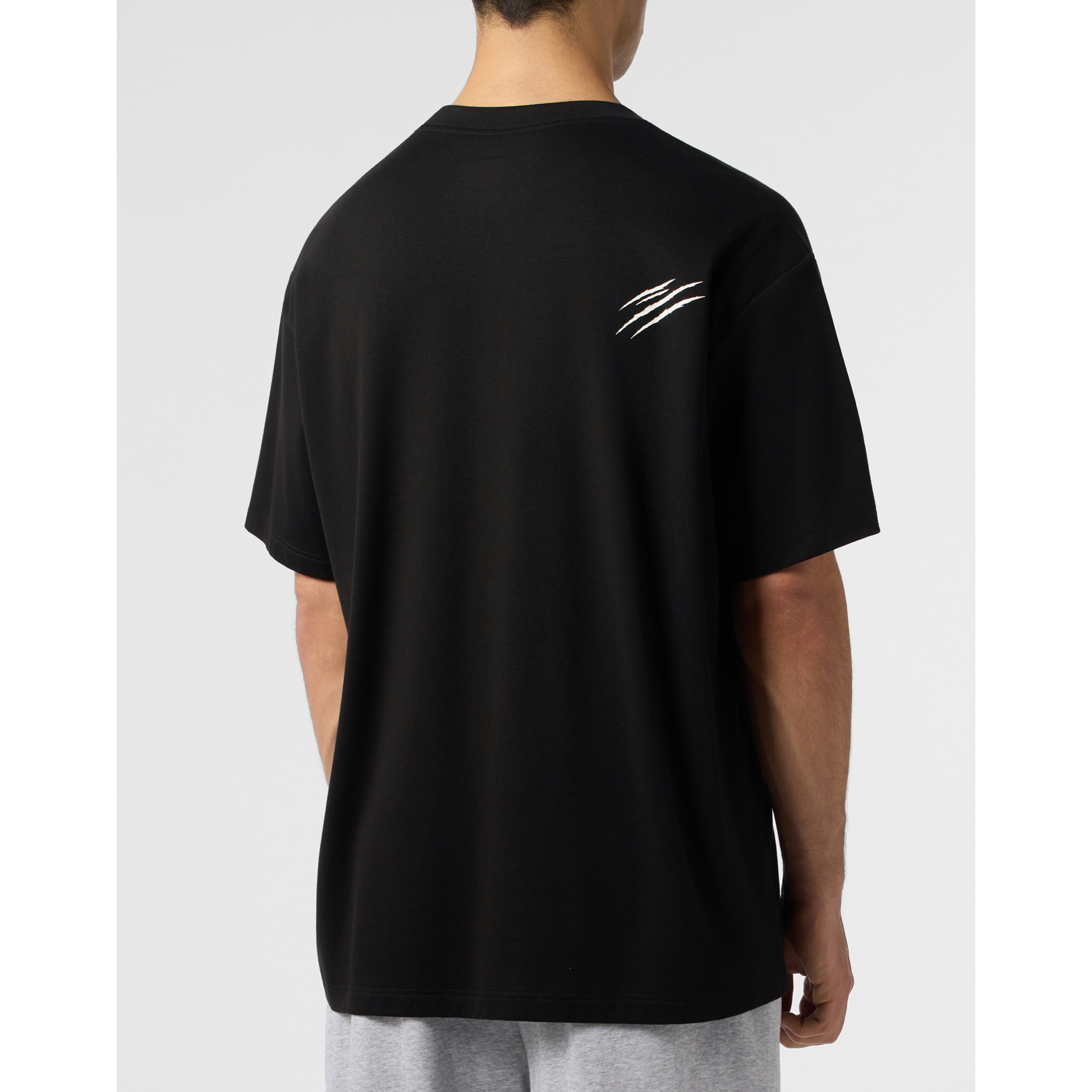 PLEIN SPORT Slub Cotton T-Shirt Scratch