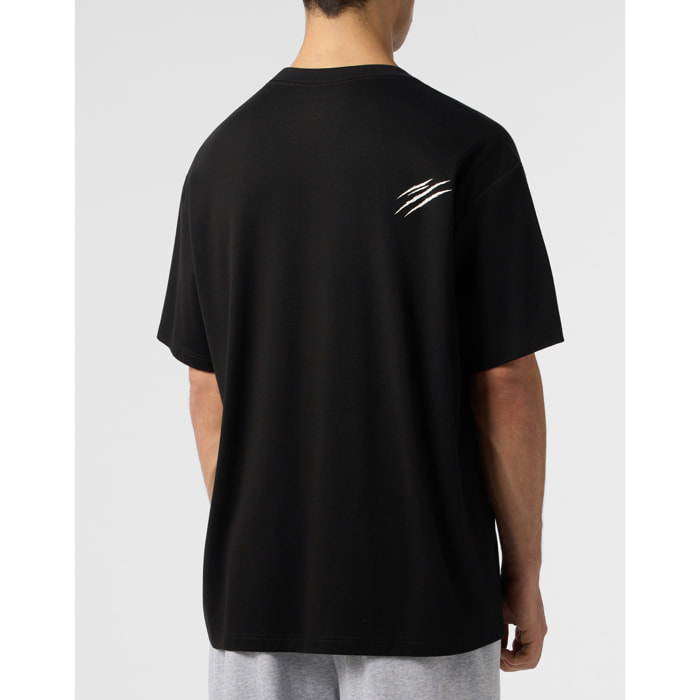 PLEIN SPORT Slub Cotton T-Shirt Scratch