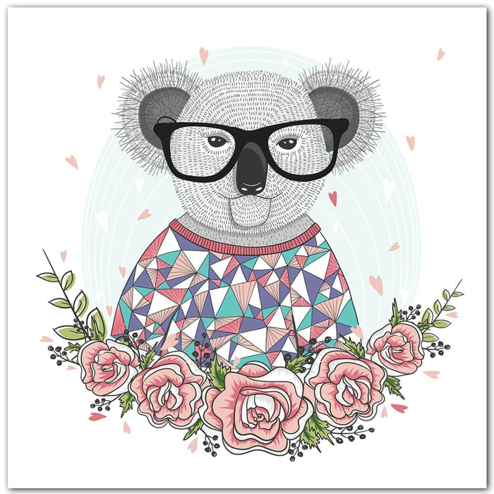 Affiche enfant hipster koala Affiche seule