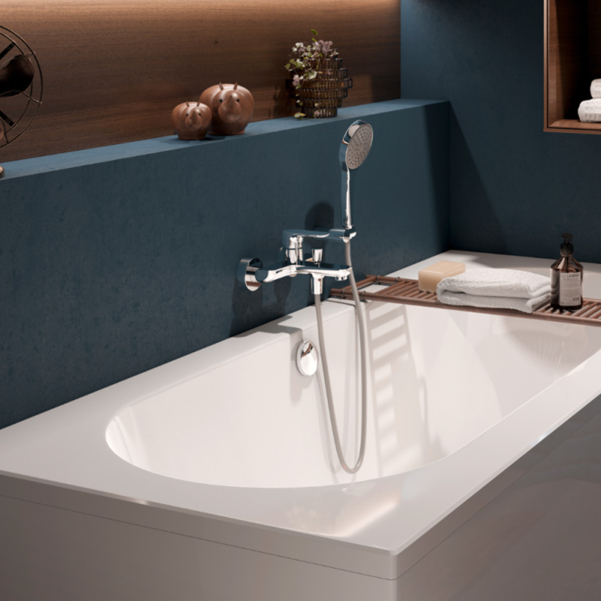 Mitigeur bain douche mécanique O novo Chrome