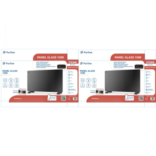 Radiador con panel de cristal y control WiFi por App PANEL GLASS1500 PURLINE 1500 W