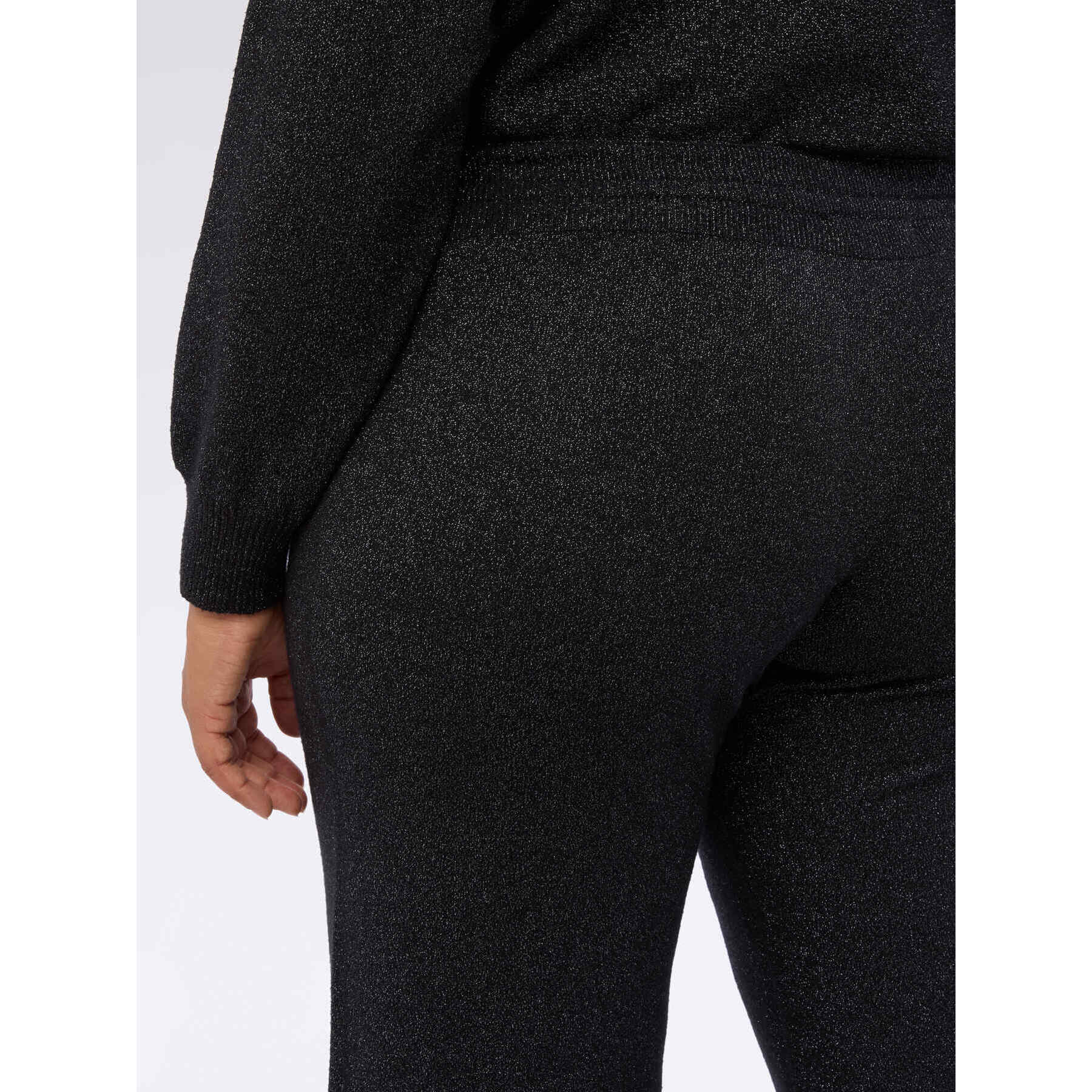 Fiorella Rubino - Pantaloni Wide Leg in maglia - Nero