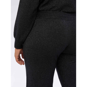 Fiorella Rubino - Pantaloni Wide Leg in maglia - Nero