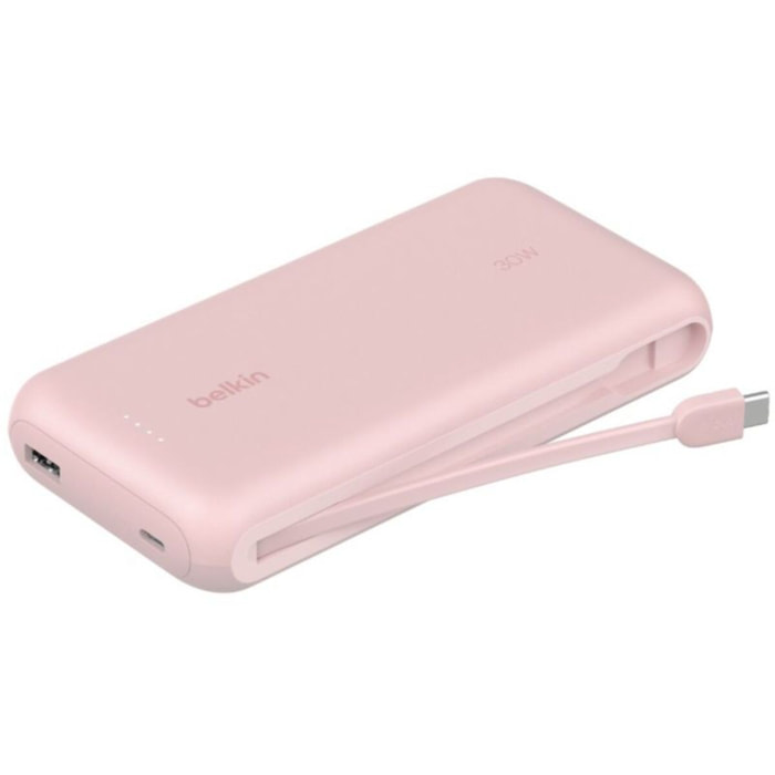 Batterie externe BELKIN 20000 mAh avec cable USB-C intégre pink