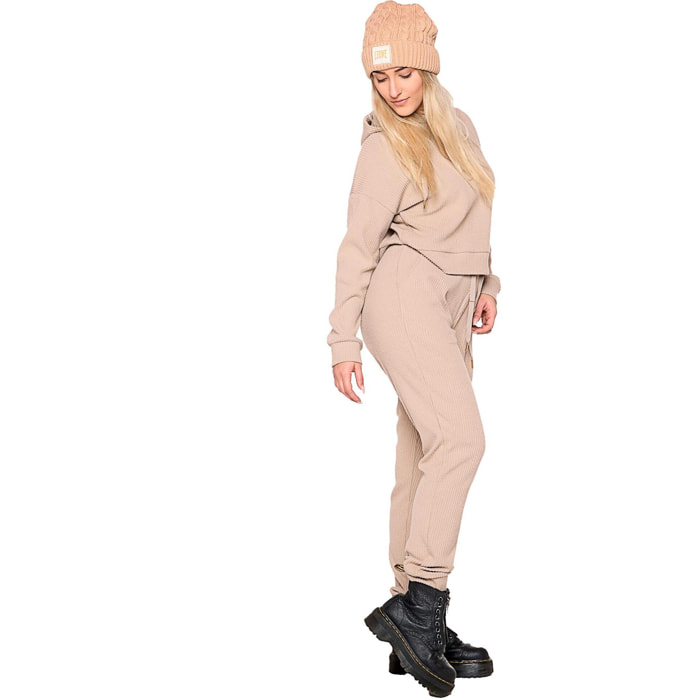 Pantalón de invierno de mujer de canalé con puños "Relaxed"