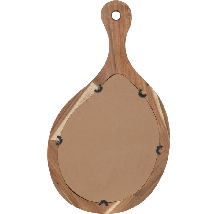 J-Line miroir Palette - bois/verre - naturel - small -  36 x 63 cm