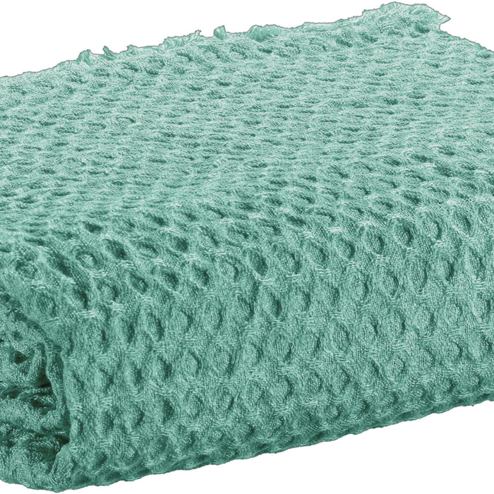 Plaid Jaya 100% Polyester Bleu Canard