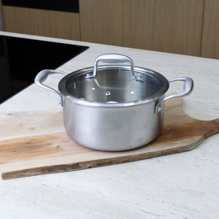 Faitout en acier inoxydable 20cm - tous feux TRINOX