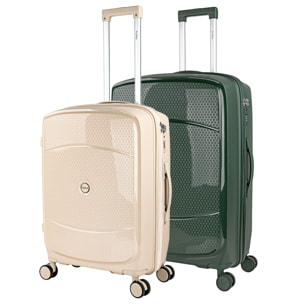 Juego De Maletas Rígidas Pp Itaca Moscu Taupe