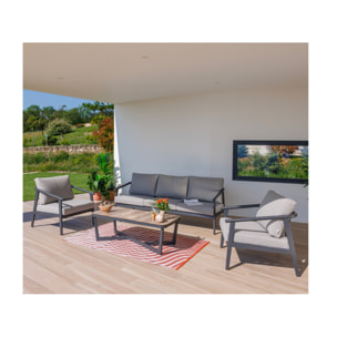 Salon de jardin en aluminium - 5 places - FONTANA
