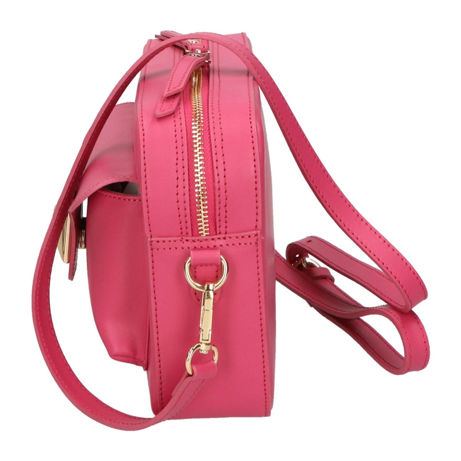Borsa a tracolla da donna - Modello Ilenia - 100% pelle - 17.0 x 21.0 x 10.0 cm