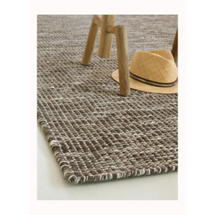 Tapis kilim fait main en laine motif uni PEVI