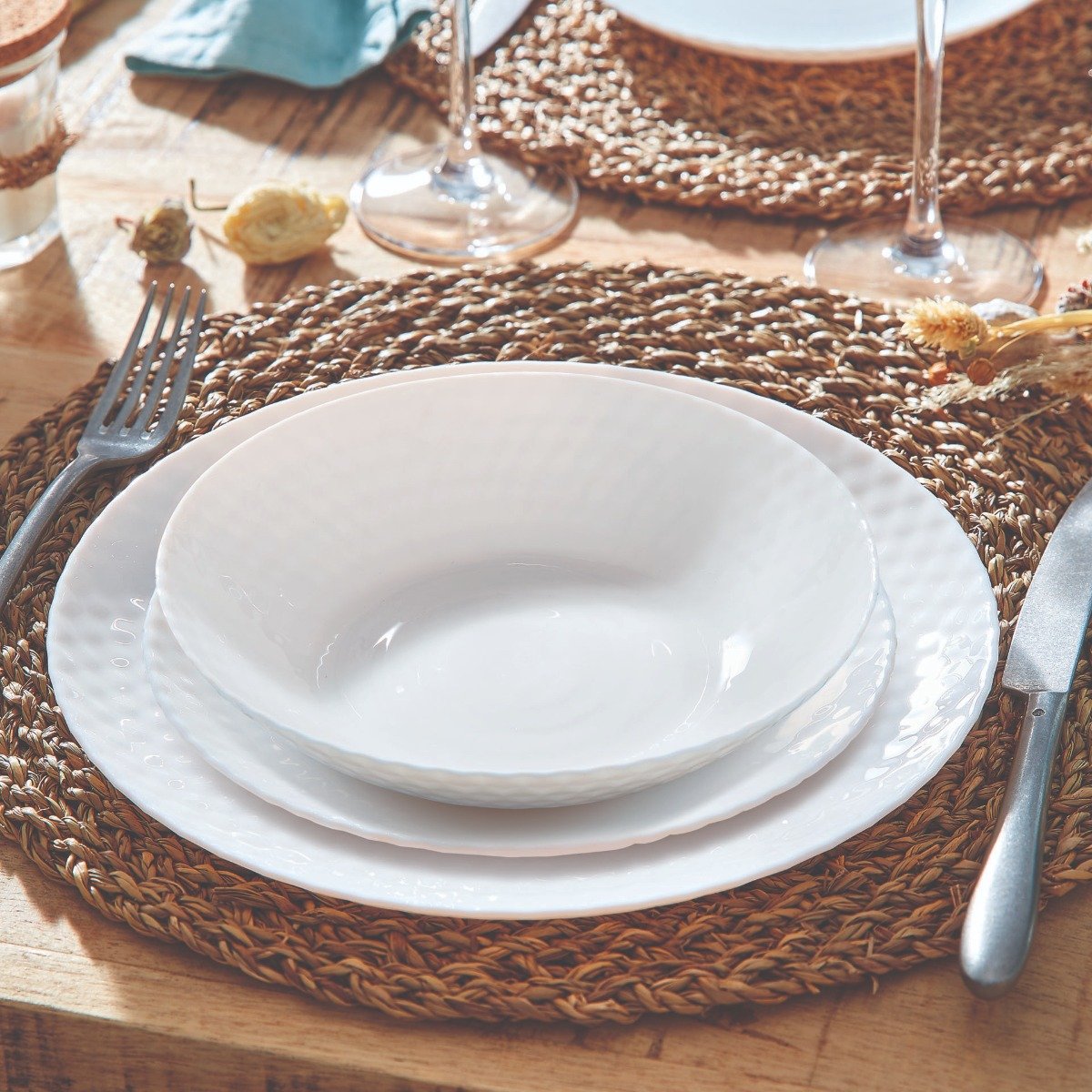 Service de table 18 pièces - Pampille Blanc - Luminarc