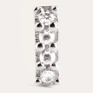 Orecchino Singolo in Argento con lettere scintillanti