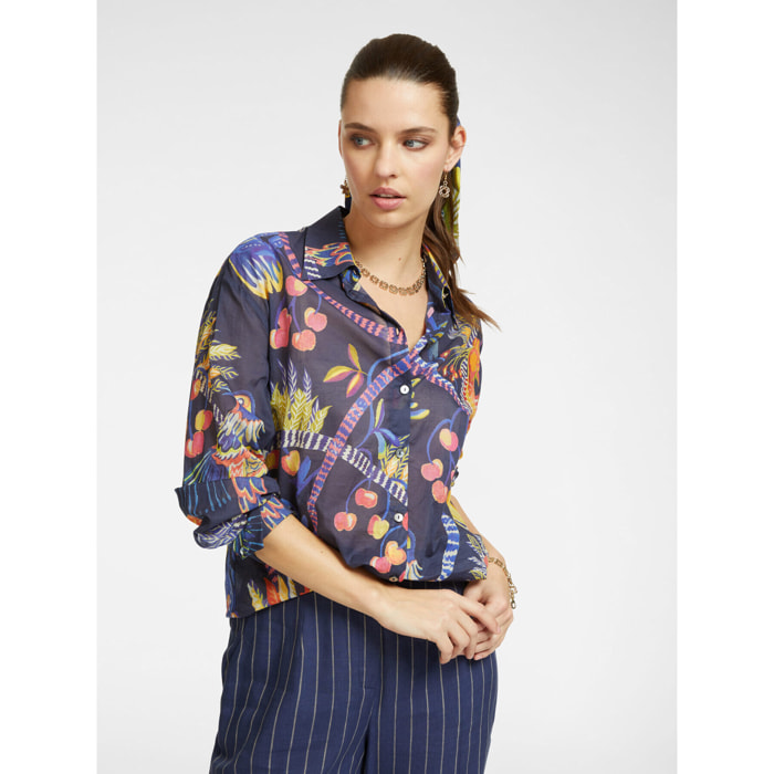 Elena Mirò - Camicia stampata - Blu