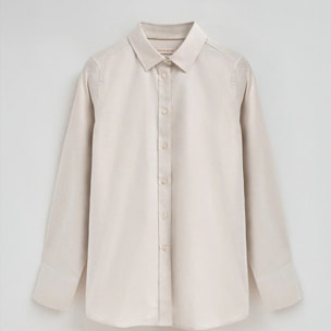 Camicia beige relaxed fit con logo Polo Club