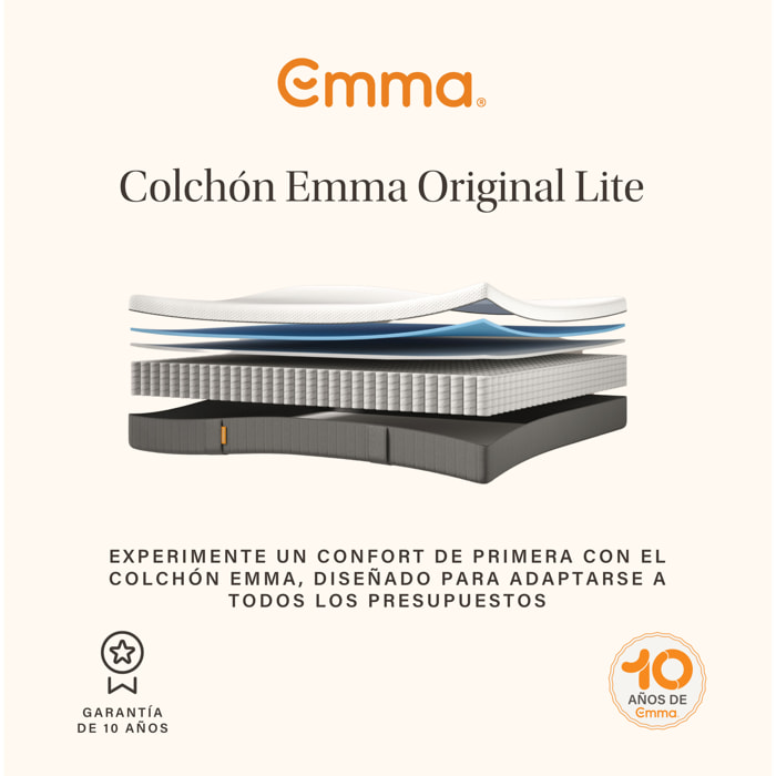 Colchón Original Lite | Muelles y espuma viscoelástica | 22 cm