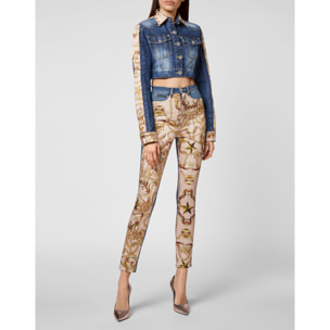 PHILIPP PLEIN Jegging de cintura alta NEW BAROQUE
