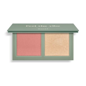 FEEL THE VIBE PALETTE Palette viso dalla texture ibrida con blush ed illuminante