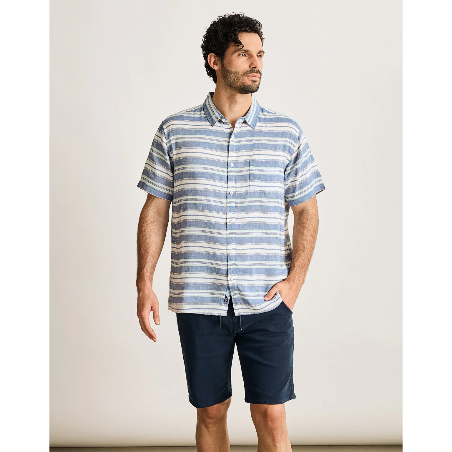 Camisa Manga Corta Azul - Coated