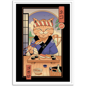 Affiche - Sushi cat in Edo - Vincent Trinidad
