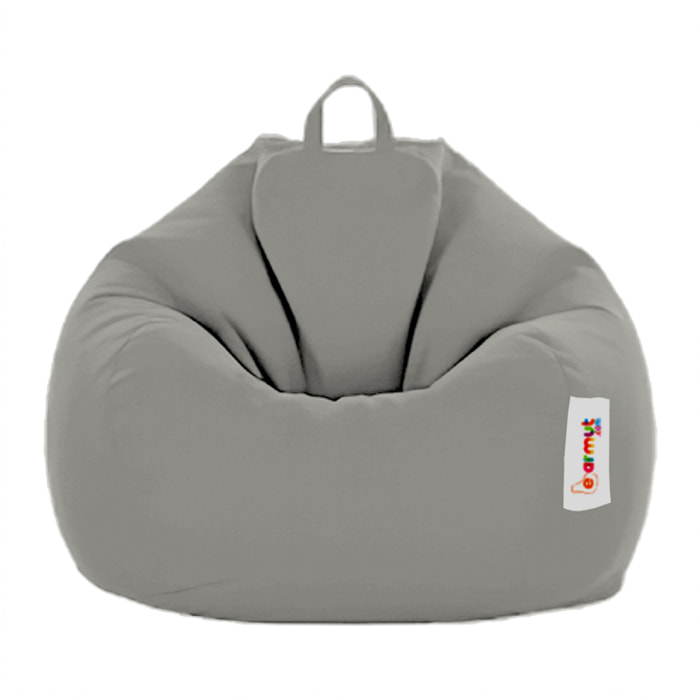 Pouf poire d'extérieur 130x115cm gris KAYAR
