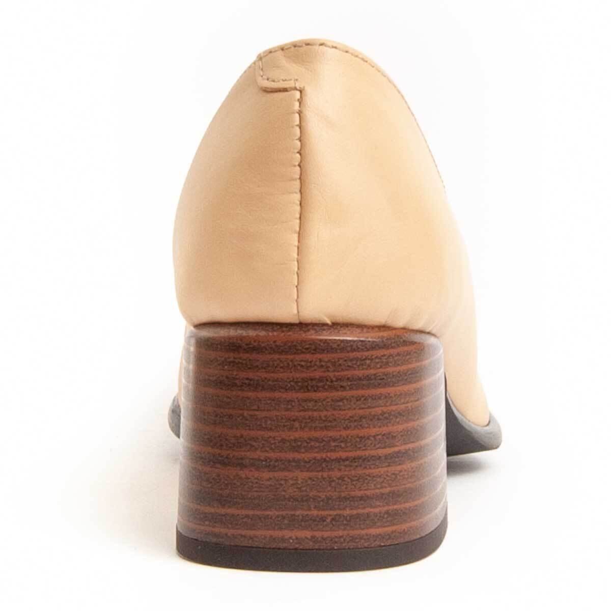 Zapato De Tacón - Beige - Altura: 5 Cm